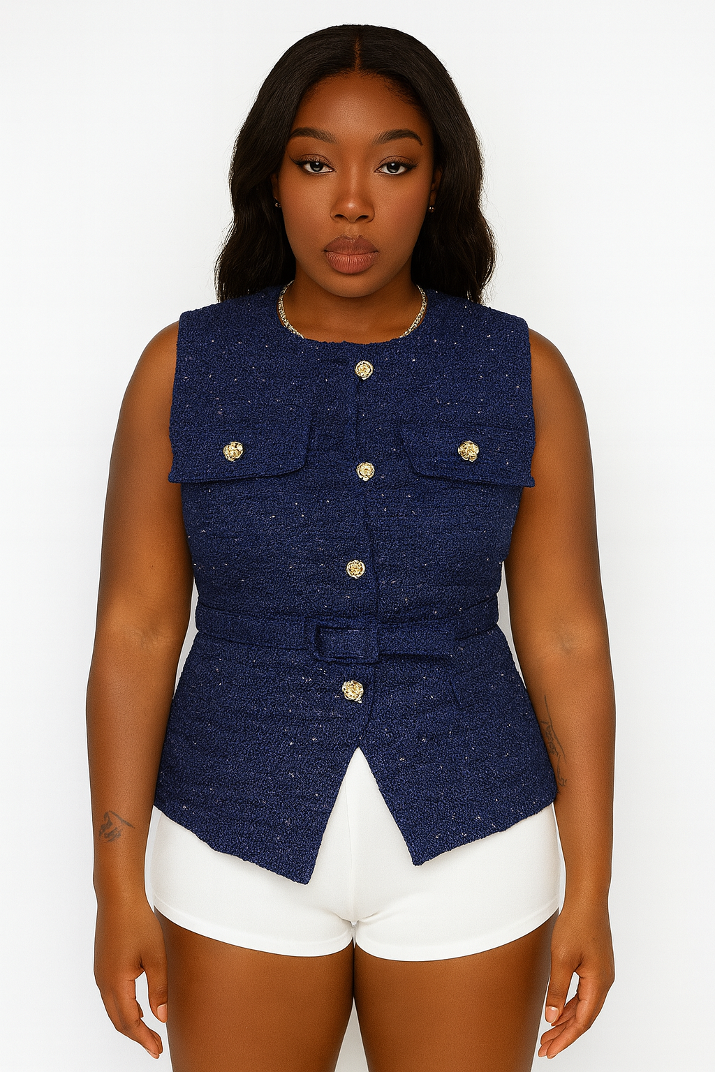 Blue Sparkly Vest